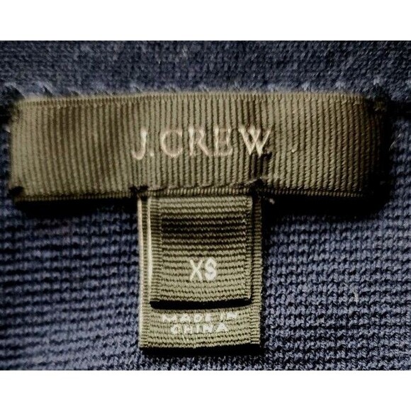 J.Crew Women’s XS Navy Blue Ruffle Trim Knit Top 100% Cotton Summer‎ 2017 - Picture 3 of 7